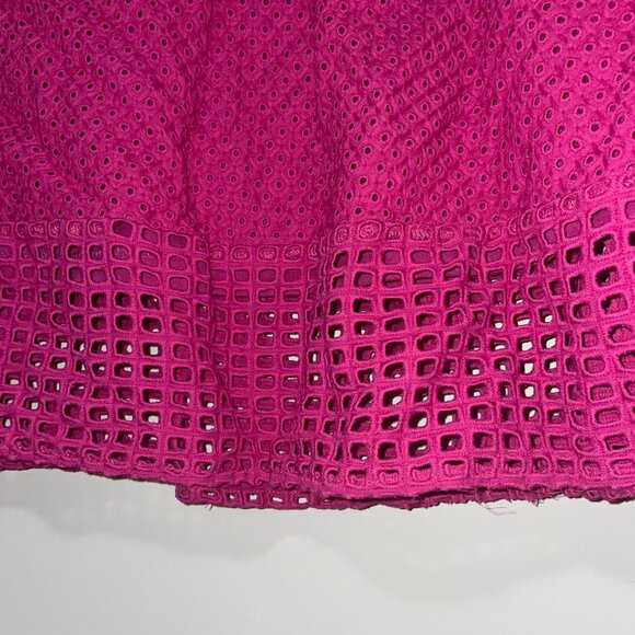 Jessica London Womens Sleeveless Fuchsia Eyelet Lace A-Line Dress Size 12 - Picture 6 of 7